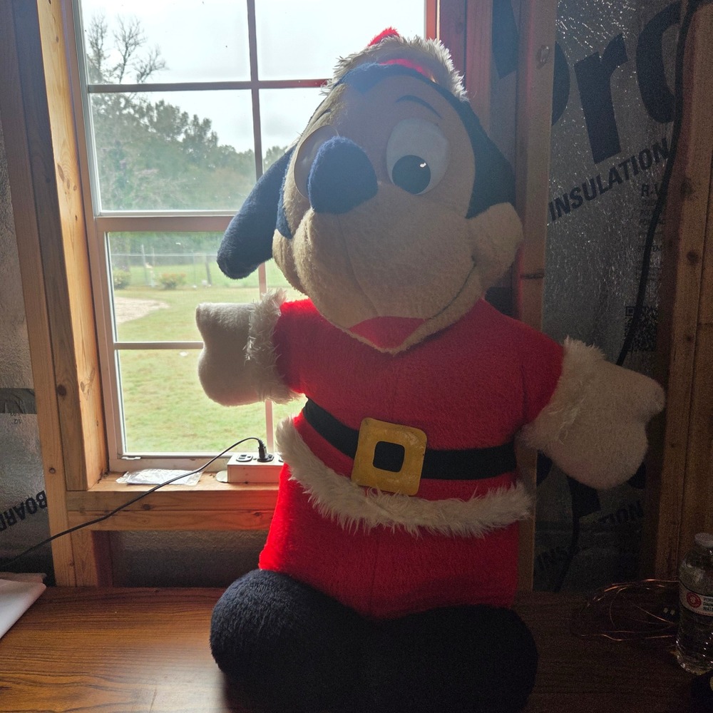 Vintage Disney Santa Mickey Mouse Plush Animal Fair Pepsi Cola Collab Holiday